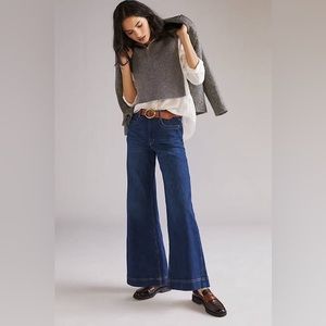 Maeve Anthropologie wide leg jean